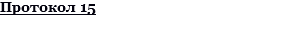 Протокол 15